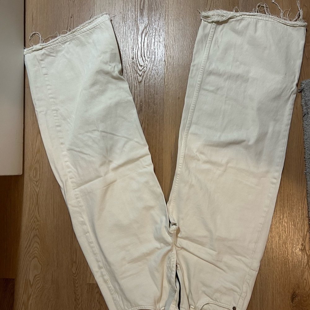 Rag & Bone Wideleg Cream Jeans